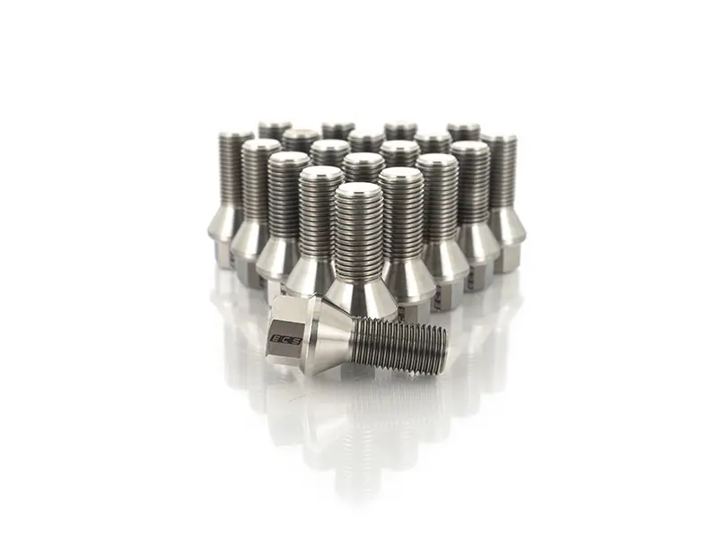 Titanium Conical Seat Wheel Bolt - 14x1.5x27mm - Set Of 20