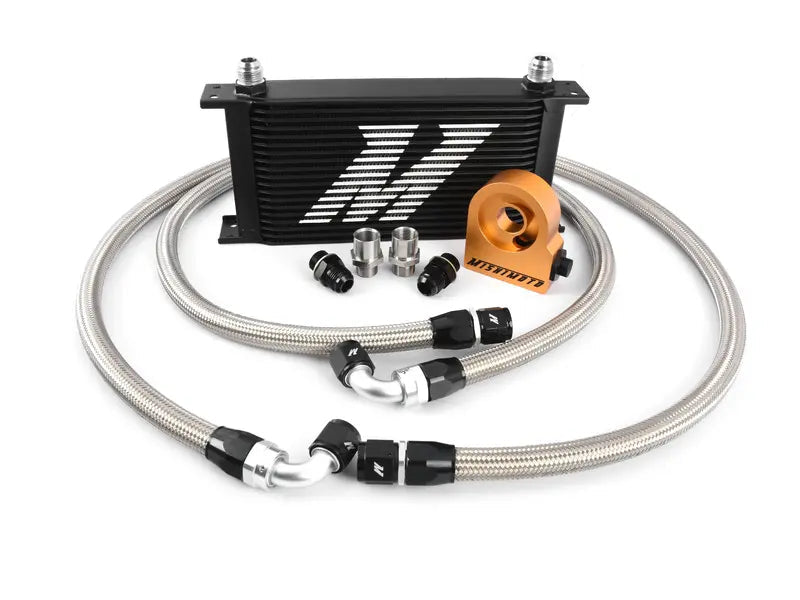 Universal Oil Cooler - 19 Row, with Thermostat - Black