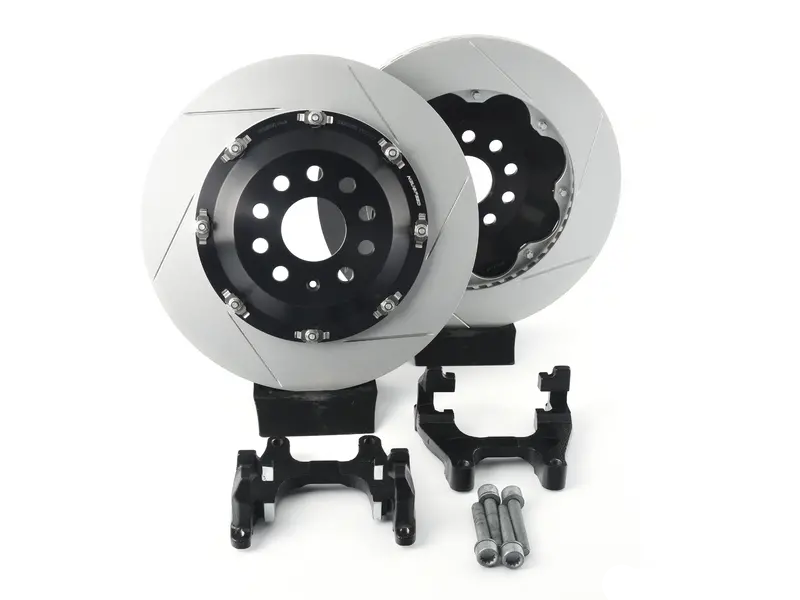 Floating Rear Rotor 350mm Upgrade Kit - Black Carriers