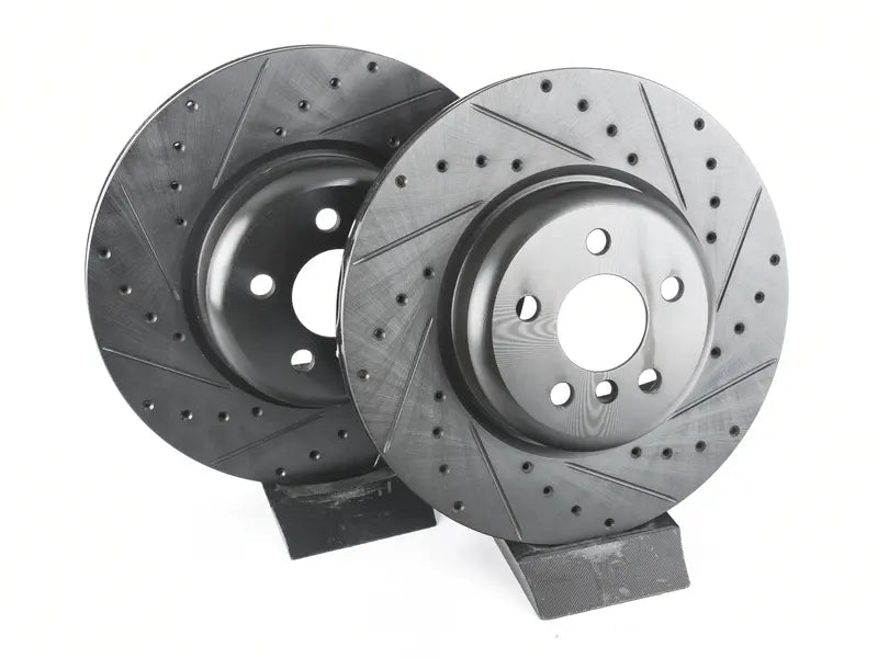 Rear V5 Drilled & Slotted Brake Rotors - Set (345x24)