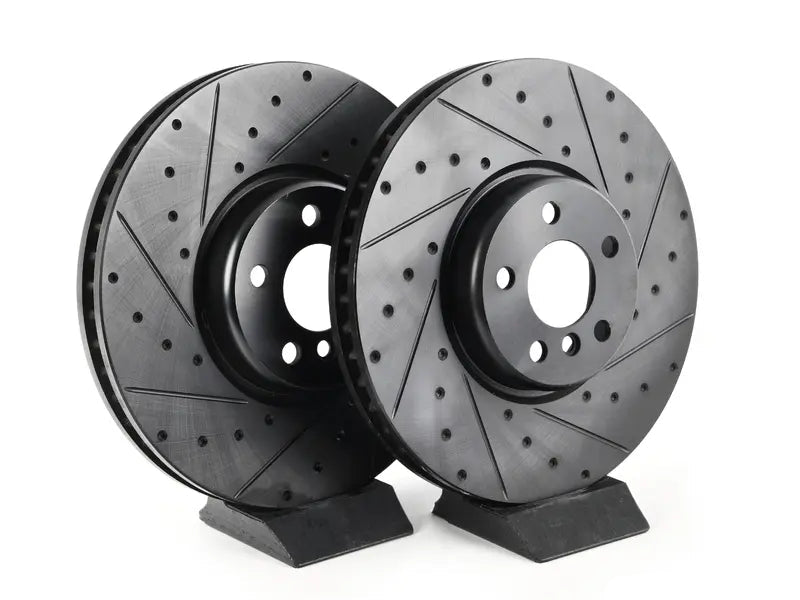 Front V5 Drilled & Slotted Brake Rotors - Set (348x36)