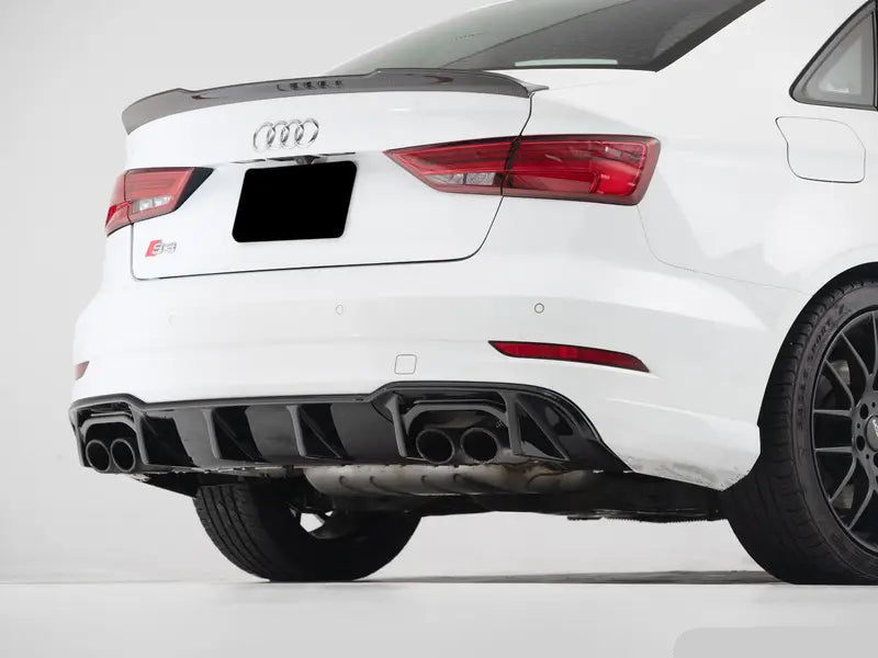 Audi 8V.5 S3 / A3 S line Rear Diffuser - Gloss Black
