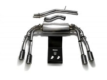 ARMYTRIX Stainless Steel Valvetronic Catback Exhaust System - Quad Carbon 3.5" Tips