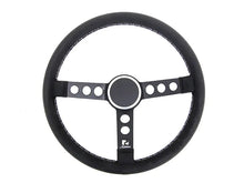 Rennline Alcantara Steering Wheel - Black Spokes & Silver Horn Ring