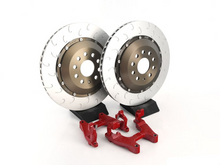 2-Piece Floating Rear Brake Rotor Upgrade Kit - Red Carriers