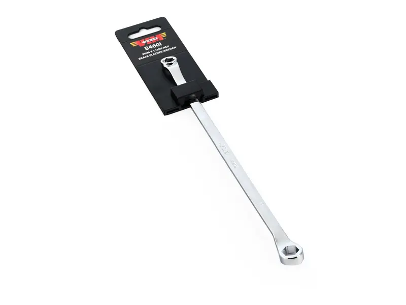 Brake Bleeder Wrench 9mm X 11mm Hex Box, Chrome