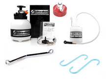 European Pressure Brake Bleeder & Catch Bottle With Caliper Hook Set, Billet Aluminum Cap, And Bleeder Wrench