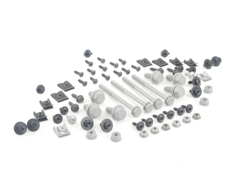 Front bumper securing hardware set