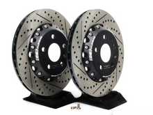 Rear Cross-Drilled & Slotted 2-Piece Semi-Floating Brake Rotors - Pair (310x22)