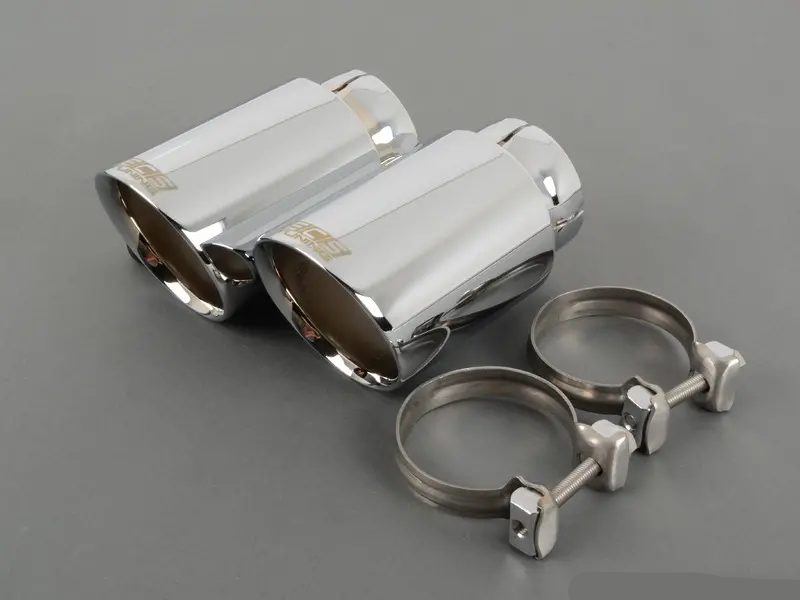 ECS UNIVERSAL Swivel Exhaust Tips - 3.5" Chrome - Pair