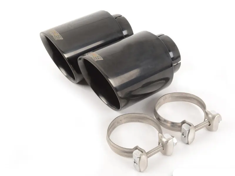 ECS UNIVERSAL Swivel Exhaust Tips - 4.0" Black Chrome - Pair