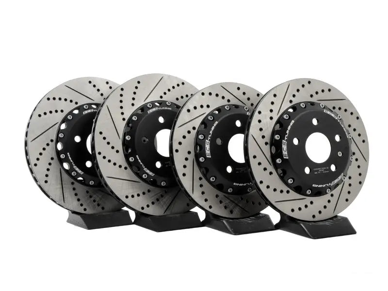 Front And Rear Cross-Drilled & Slotted 2-Piece Brake Kit (340x30/310x22)