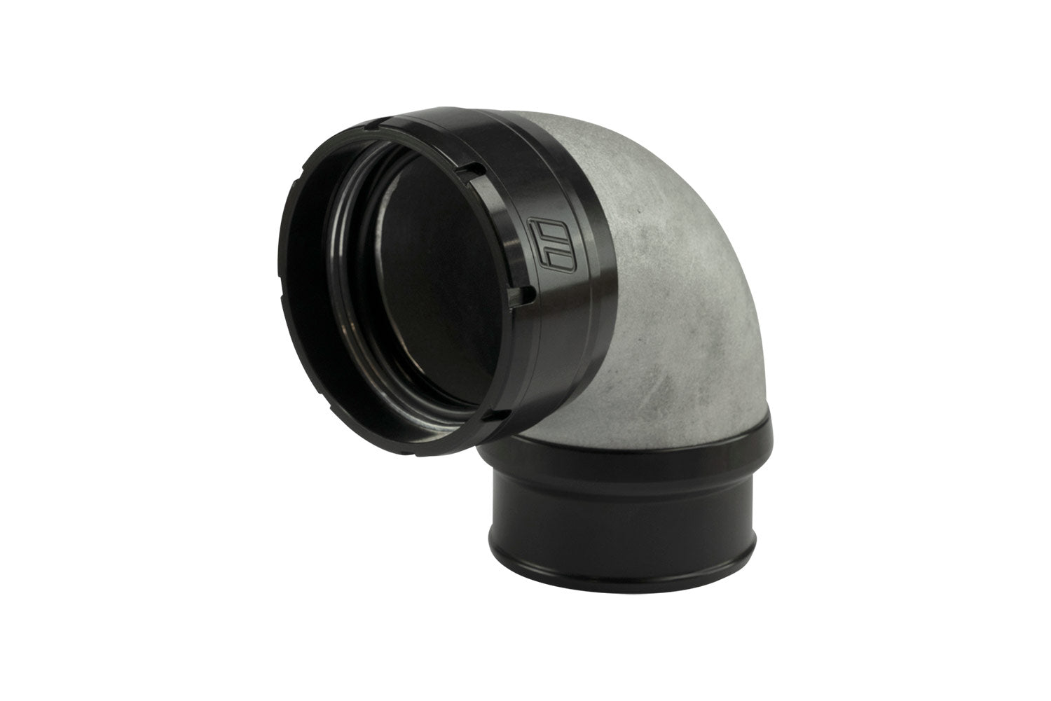 TurboSmart LockSleeve Turbo Adapter Compressor Outlet 2.50" to 90 Elbow Hose Barb 2.50"