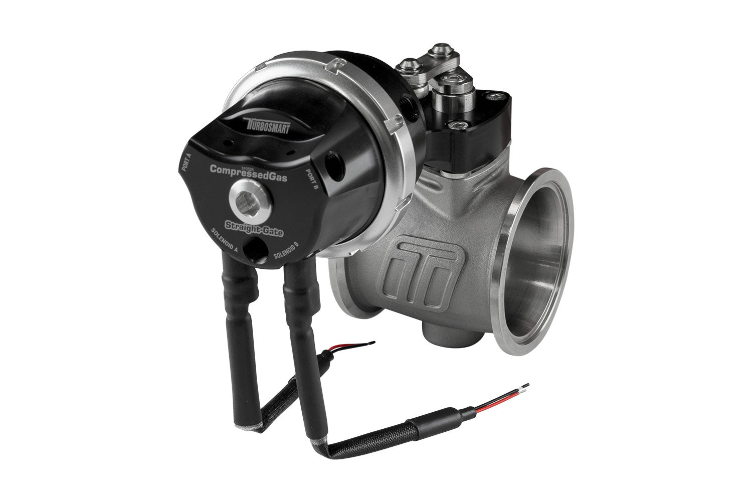 TurboSmart Compressed Gas (CO2) StraightGate50 - Inbuilt Solenoids - 7PSI Black (Control In Cap CO2 Boost Control)