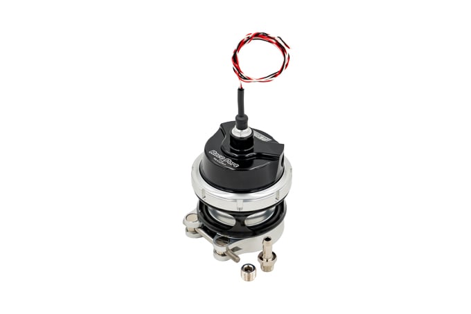 TurboSmart GenV RacePort BOV inc HE Position Sensor Cap (Black) with Female Flange