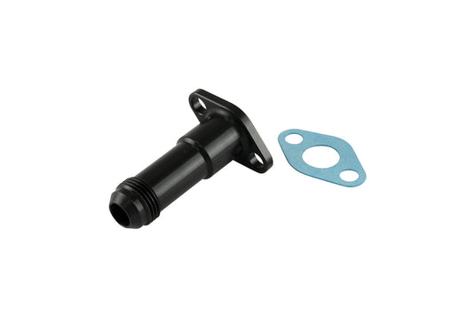 TurboSmart 38.1mm 10AN 75mm Extended Oil Drain Black